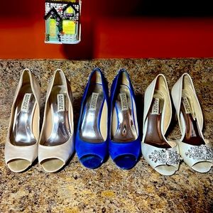 Gorgeous 3 pair of shoes, normal wear some details.